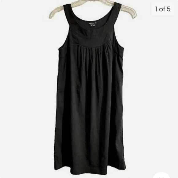 knee length dresses for ladies FW24 || STRING THEORY LINEN RAYON DRESS || WASHED BLACK – ZFactorie main image 1